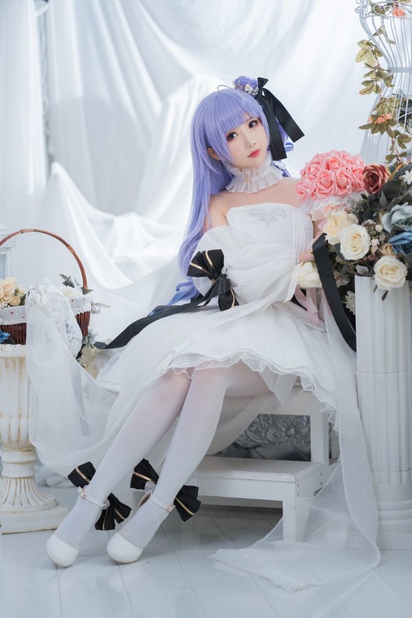 人气Coser@面饼仙儿 独角兽婚纱 [14P/129MB]