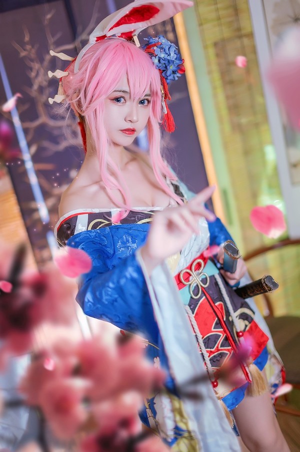 人气Coser@鳗鱼霏儿 八重樱花魁 [12P/202MB]