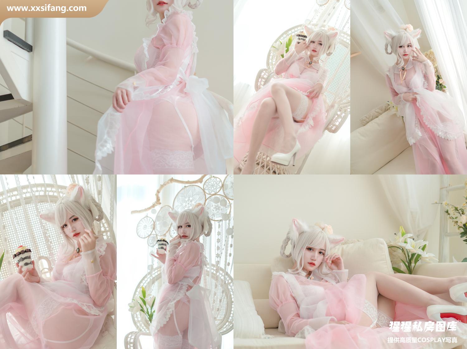 [图片2]-小仓千代w COSPLAY写真集《透明女仆粉色》超高清套图下载[24P/269M]插图-猩猩私房