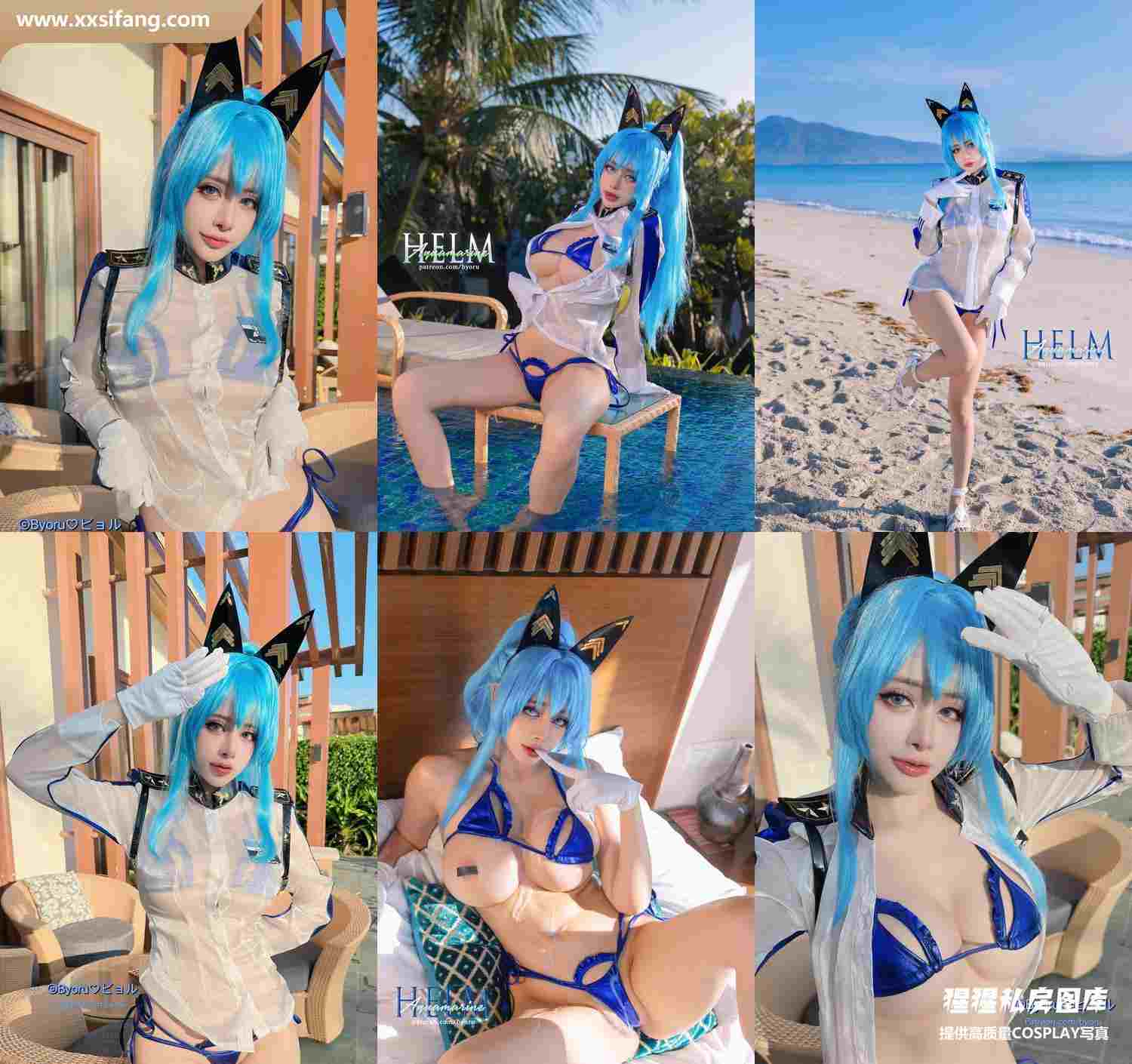 [图片2]-Byoru写真集《Helm Aquamarine (NIKKE) Full Set》高清套图下载[58P+11V]插图-猩猩私房