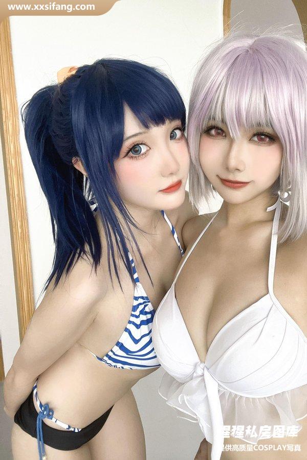 Momoko葵葵写真集《&瓜希酱 宝多六花&新条茜 泳装》高清套图下载[85P]