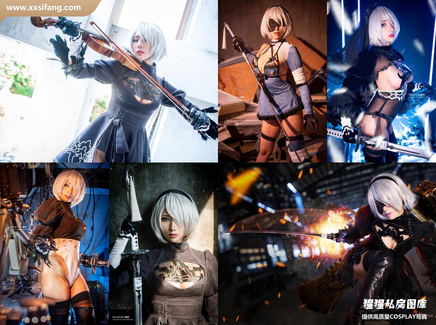 [图片2]-HaneAme雨波写真集《NieR Automata 2B》高清套图下载[238P]插图-猩猩私房