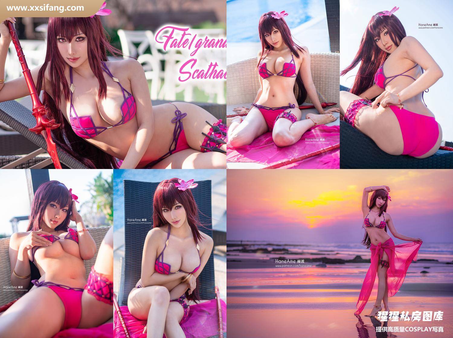 [图片2]-HaneAme雨波写真集《2020年07月 FGO Scathach swimsuit 師匠泳裝》高清套图下载[14P+1V]插图-猩猩私房