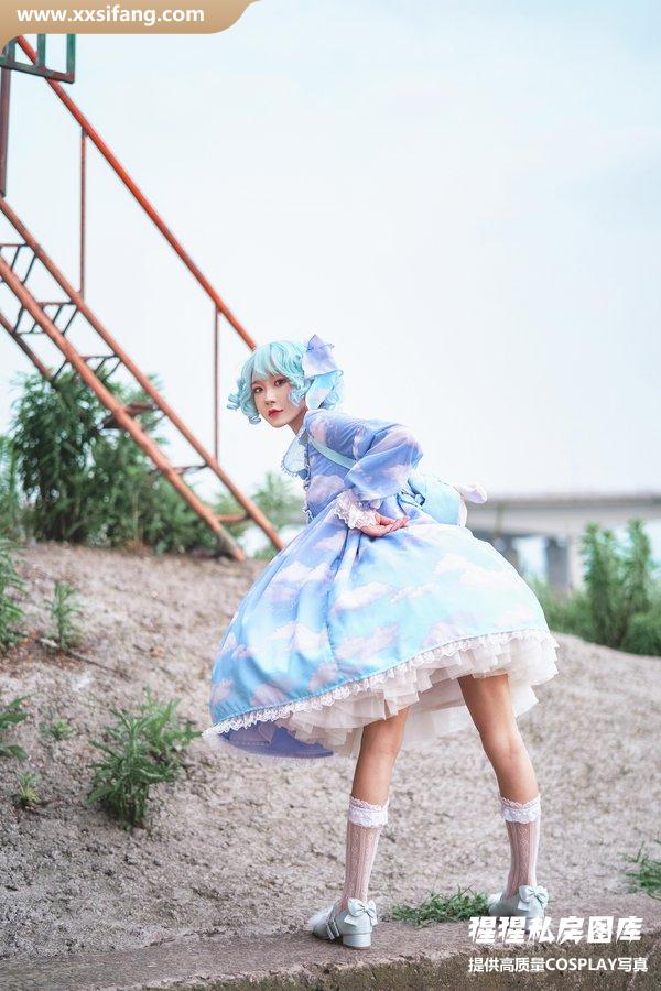 阿包也是兔娘写真集《lolita蓝裙》高清套图下载[9P]