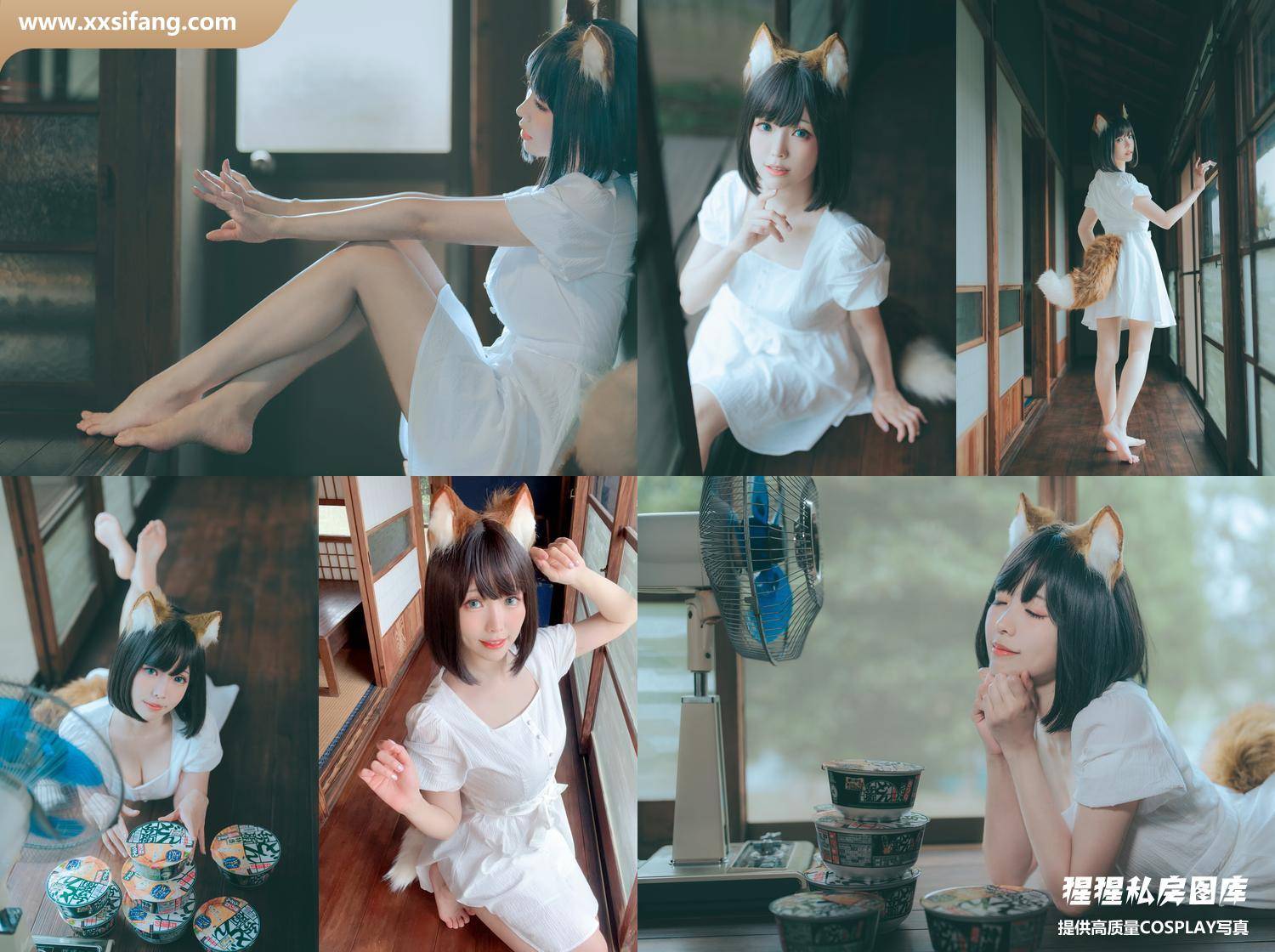 [图片2]-ElyEE子写真集《2023.B- Dongitsune ~White dress白洋裝狐少女》高清套图下载[59P+2V]插图-猩猩私房